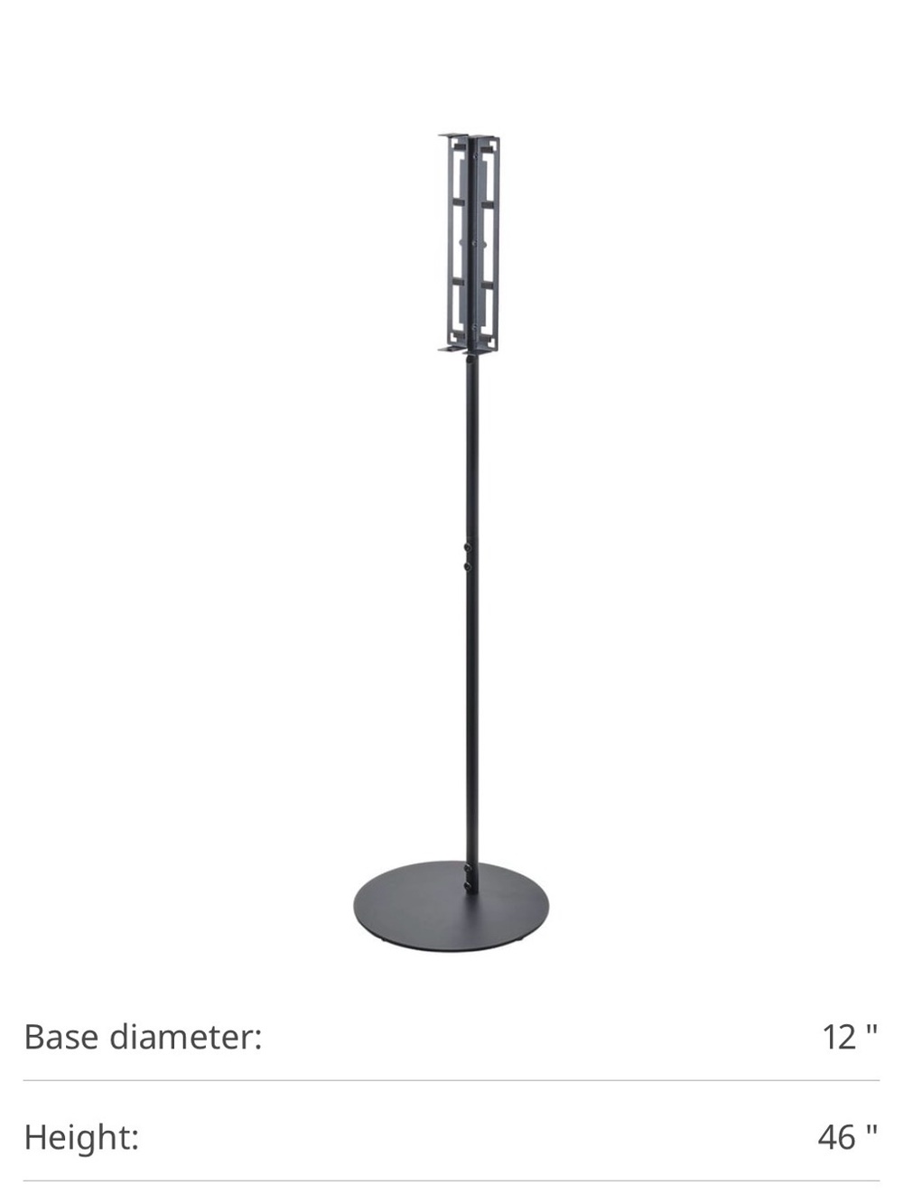 IKEA - Symfonisk Speaker Floor Stand Black - Mount Only | New
